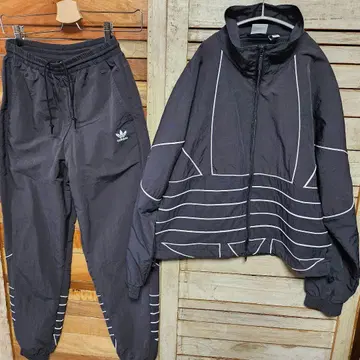 아디다스 나일론 상하의 세트 저지 빅 트레포일 여성용