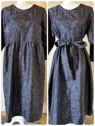 기모노 리메이크 오시마 명주 개더 원피스*