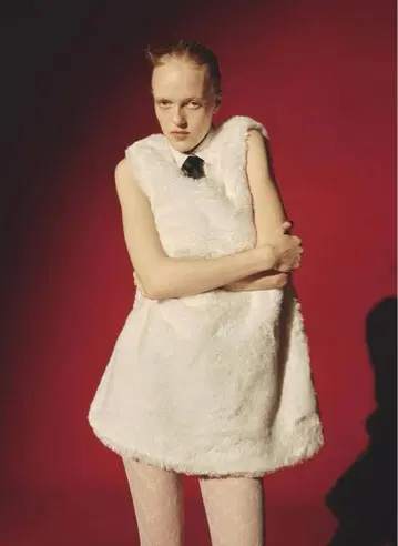 bibiy ADELEFURDRESS 슬리브리스 퍼 미니 원피스