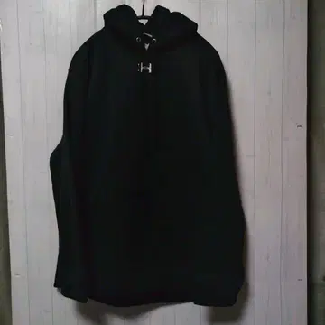 미사용 언더아머 블랙 후드티 M 속기모