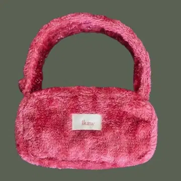ikaw 핑크 퍼 핸드백