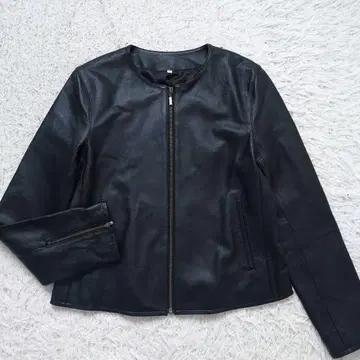 무인양품 라이더 자켓 양가죽 램 가죽 천연 가죽 블랙 L