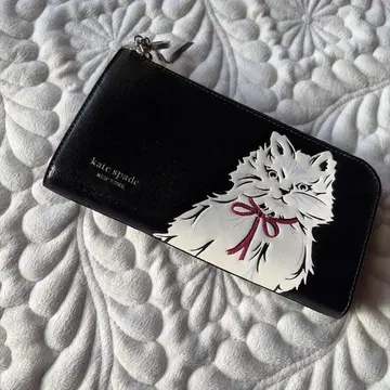 [ 미사용 새상품 ] Kate spade 장지갑 고양이
