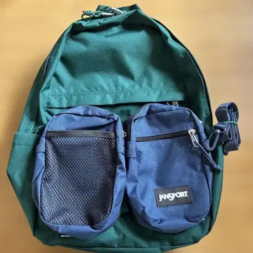 BEAMS JANSPORT 럭색/백팩 그린 네이비