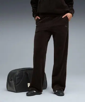 PUMA 푸마 우먼 벨로아 리브 스트레이트 레그 팬츠