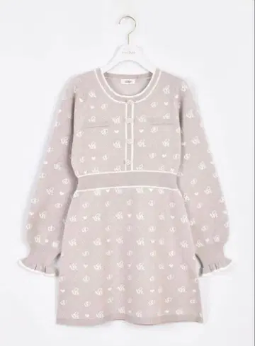 evelyn 로고 니트 원피스