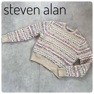 steven alan 자카드 편직 니트