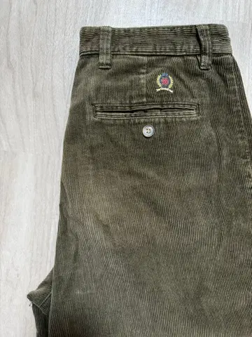 타미힐피거 브라운 코듀로이 와이드 팬츠 구제 의류