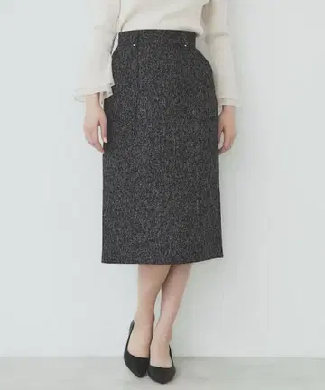 인덱스 썸머 트위드 타이트 스커트 [세탁기 사용 가능/이지 다리미]