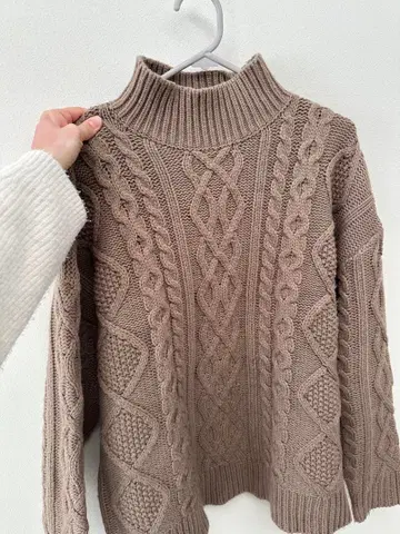 AZUL by MOUSSY 케이블 니트 터틀넥