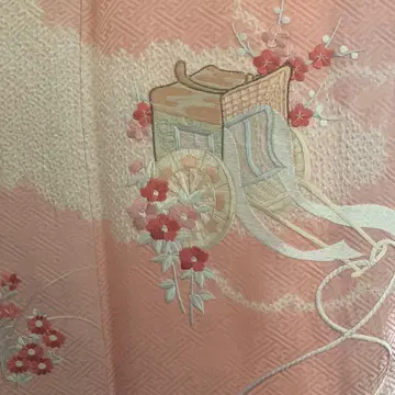 꽃무늬 자수 핑크 츠케사게