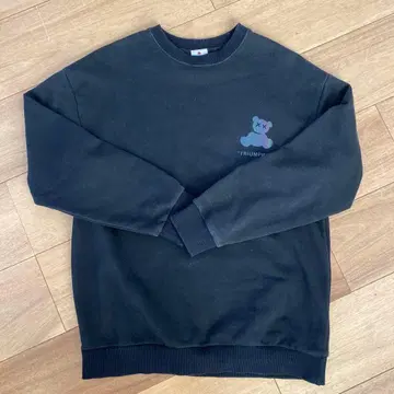 HOOK 블랙 맨투맨 여성용 남성용 트레이닝복