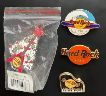 (절판 레어) 하드 록 Cafe: 30-20년 전의 레어 배지 4종