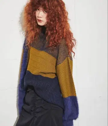 ROSE BUD 로즈버드 블로킹 니트