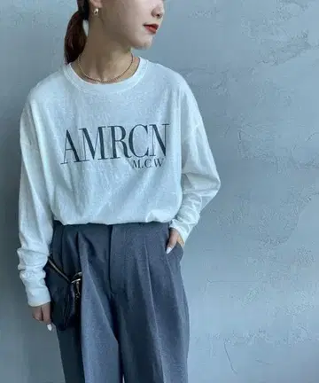 새상품 AMERICANA x MICA AMRCN 프린트T셔츠 로고 화이트