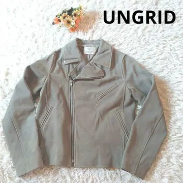 언그리드 UNGRID 가죽 라이더 자켓 소가죽 그레이 M