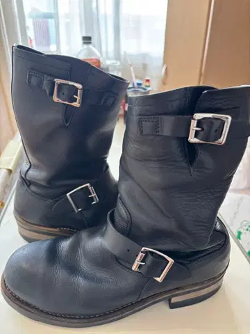 초 메루카리 시 최종 천연 가죽 엔지니어 부츠