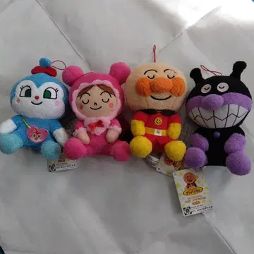 호빵맨 봉제 인형 4체 세트