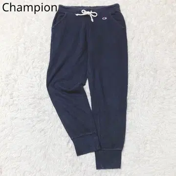 챔피온 조거 팬츠 허리밴딩 로고 포켓 캐주얼 네이비
