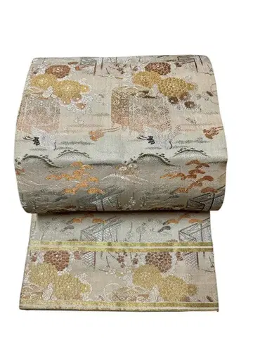 S66 앤티크 마루오비 일본 전통 패턴 순수 실크