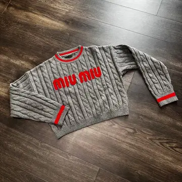 프린트 니트 스웨터