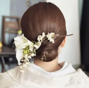 핸드메이드 후리소데 머리 장식 릴리 성인식 웨딩 일본 의류 헤어 액세서리