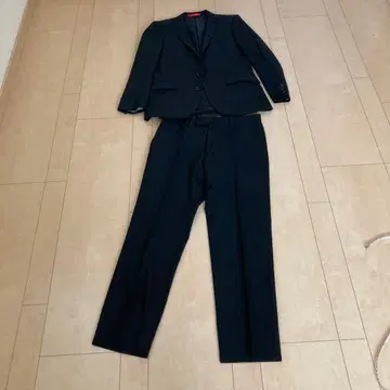 블랙 비즈니스 정장 자켓과 팬츠 세트 사이즈 A4