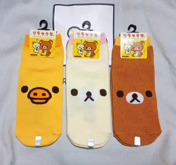 리락쿠마 삭스 3켤레 세트 레어 헤이세이 레트로