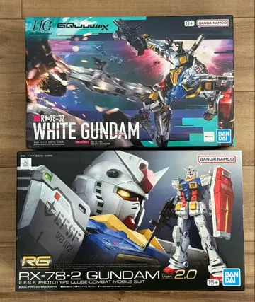 RG 건담 Ver.2.0 & HG 화이트 건담 세트를 판매합니다.