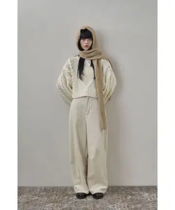 코듀로이 와이드 커브 팬츠