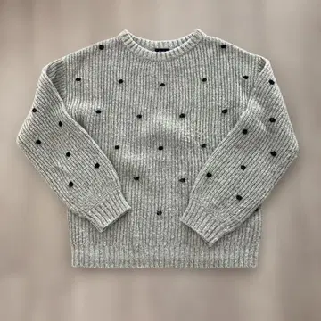 SHIPS 그레이 도트 무늬 긴팔 니트