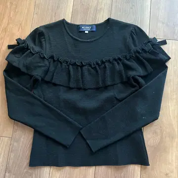 M'S GRACY 블랙 니트 38 프릴 포함