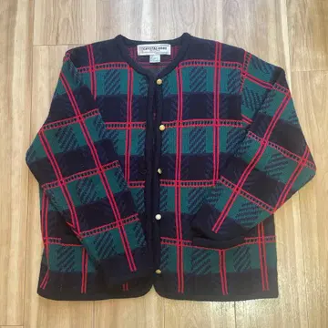 CRYSTAL KOBE 체크 무늬 니트