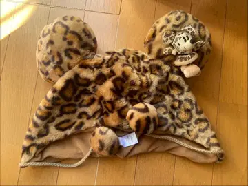 레오파드 무늬 미키 귀도리 모자 58cm