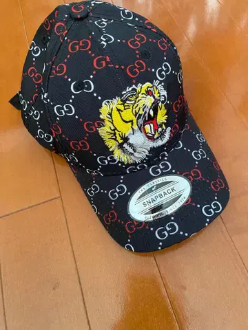 GG 로고 호랑이 자수 골프 남성용 캡