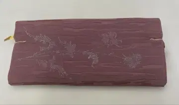 옷감 순수 실크 보라색 꽃 자수 폭 36cm