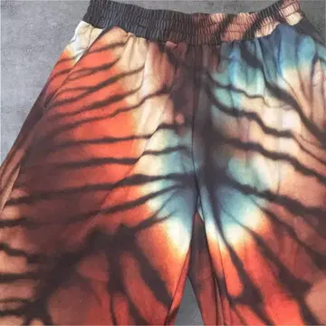 타이다이풍 올 패턴 숏팬츠 | 아트 패턴 마블 패턴 허리밴딩