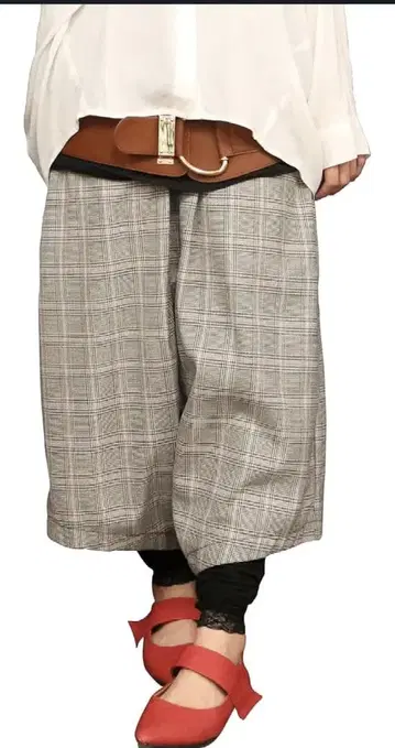 누아르 n'Or 글렌체크 하프 팬츠 루즈핏 오샤레 워커