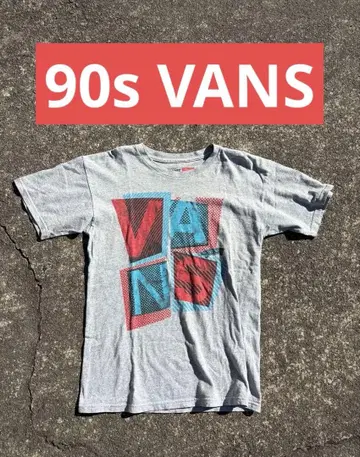레어! 90s VANS 그레이 T셔츠 스케이트 서프 바이커 아메카지