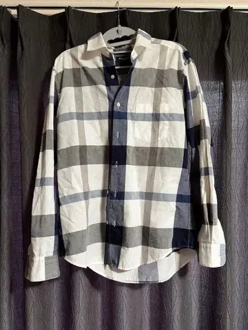 Crestbridge 체크 무늬 긴팔 셔츠 블랙 라벨