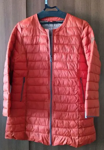 오렌지 롱 다운 자켓