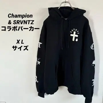 레어 Champion SRVNTZ 서벤츠 콜라보 후드티 XL 사이즈