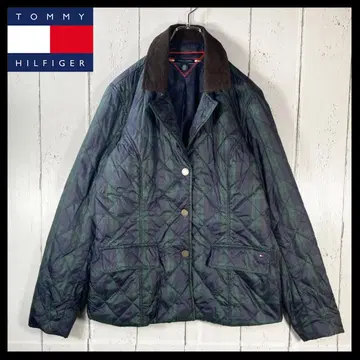 타미힐피거 퀼팅 자켓 구제 의류 여성용 L 그린