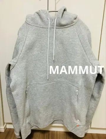 MAMMUT 그레이 후드티