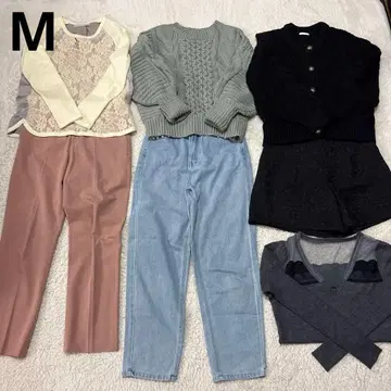 여성용 M 사이즈 묶음 판매 7점 코디네이트 스픽 앤 스팬