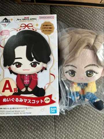 Mrs. GREEN APPLE 봉제 인형 마스코트 A상 후지와라 료카