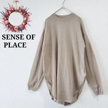 센스 오브 플레이스 오버 사이즈 니트 린넨 스웨터 루즈핏 F