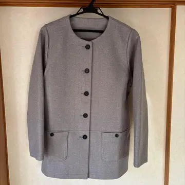 그레이 노카라 자켓 M 사이즈