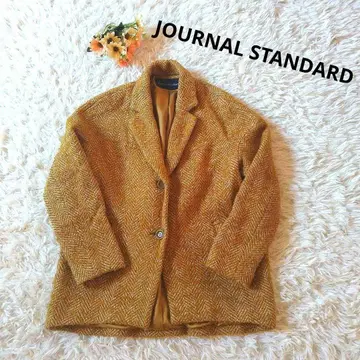 JOURNAL STANDARD 헤링본 울 자켓 머스타드