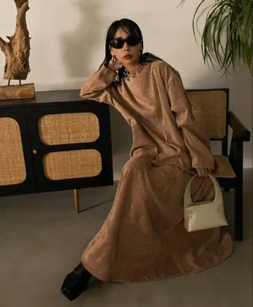 Ameri VELOR CORDUROYS 하이넥 탑 세트